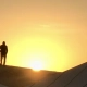 Puesta de sol en las dunas Morocco