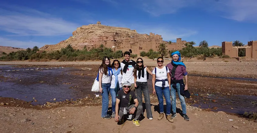 Foto de grupo de viaje a Marruecos con 1001 Tours Morocco